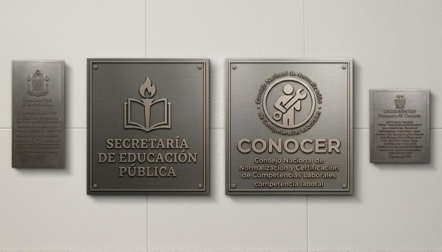 Placa oficial SEP y CONOCER — Centro avalado